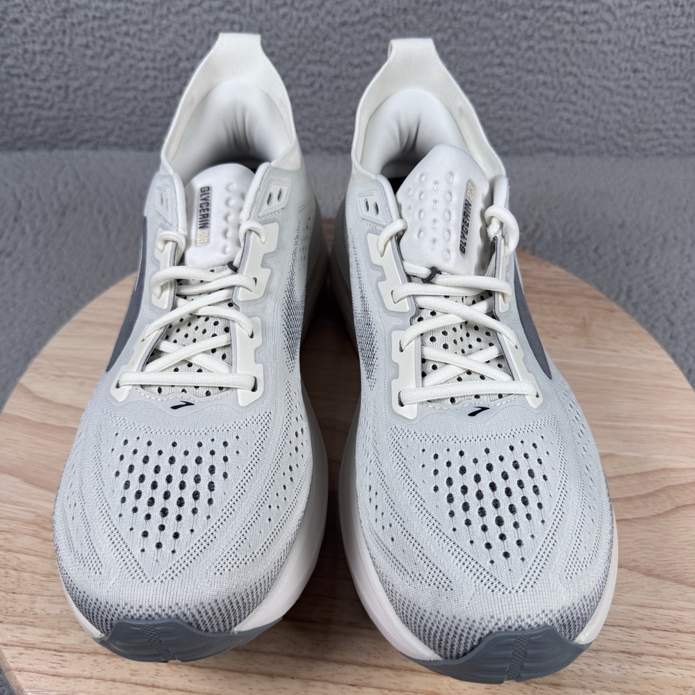 Brooks Glycerin 23 Mens 11 D Coconut Bleached Sand Grey Road Running Shoes - Picture 3 of 12